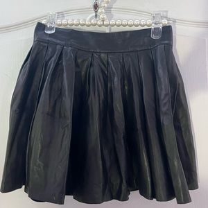Alice Olivia real leather mini skirt